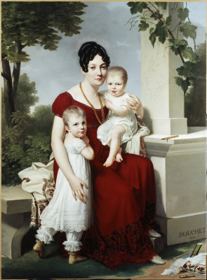 Mme. H.and her Children 1815 	by Louis Andre Gabriel Bouchet 1759-1842  	Seattle Art Museum WA   62.75